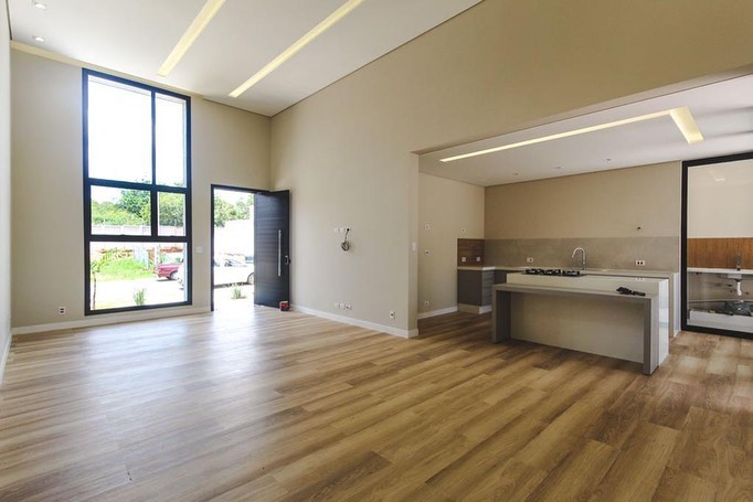 Ambientes integrados da residência Jardim Piemonte, executada pela RWA